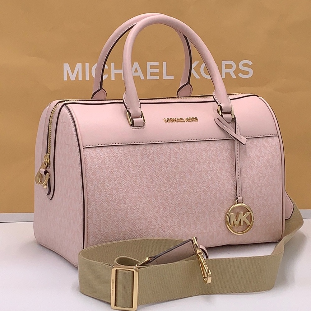 Michael Kors med Duffle Travel - Leather/Coated Light Powder Blush - Picture 1 of 16